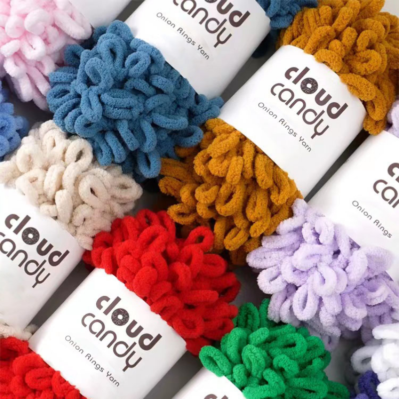Woven Scarf Blanket - 100g/Roll Finger Loop Yarn Thread Puffy
