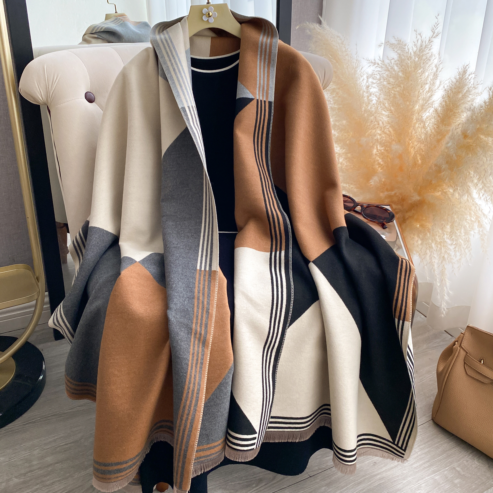 Woven Scarf Blanket - 2025 Luxury Winter Cashmere Scarf Women