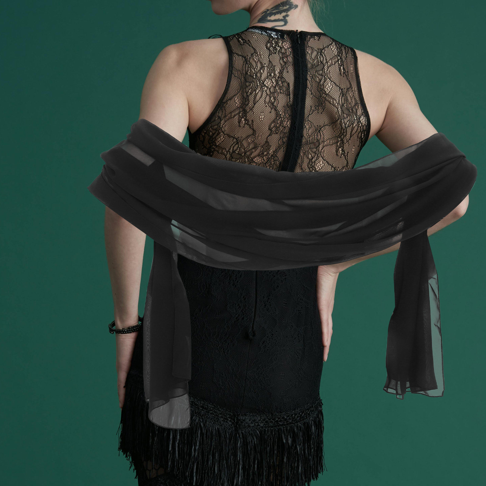 200X70Cm Chiffon Shawl For Wom - Stole Wedding Shawl recension och pris