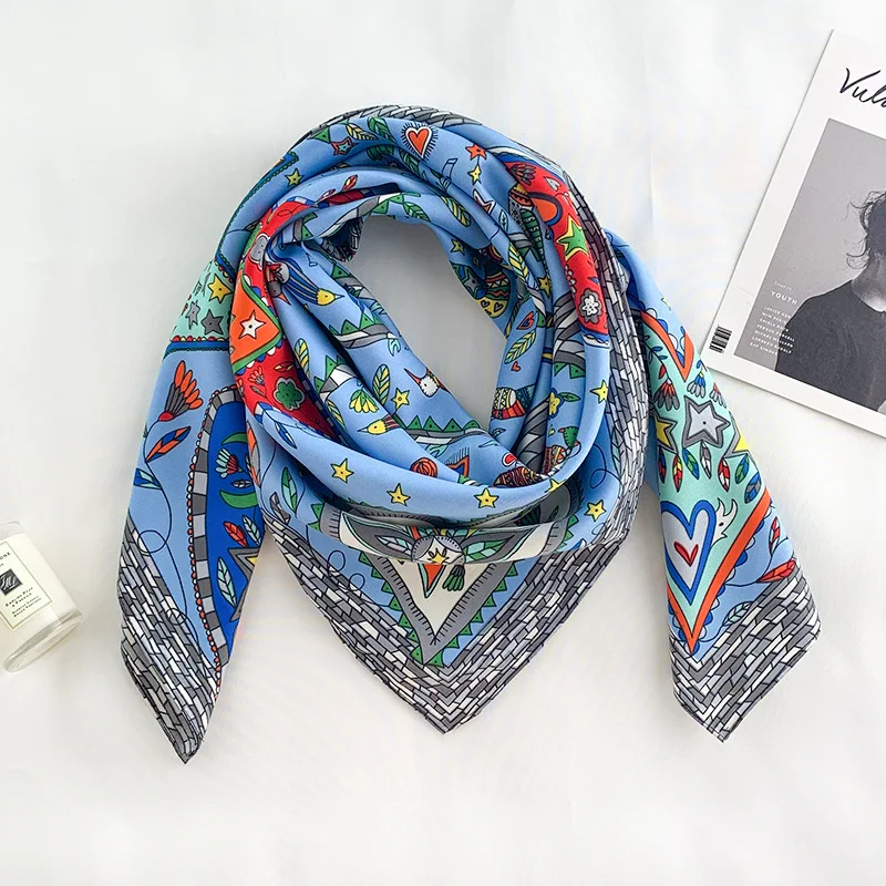 2024 90*90cm Square Scarf Twil - Bandana Cotton recension och pris