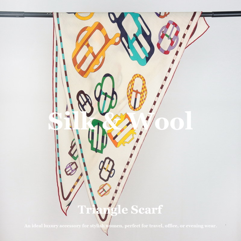 Silk Wool Scarf Large Triangle - Pashmina Wrap Large recension och pris