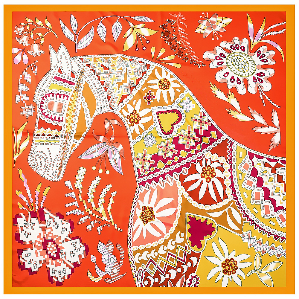 130cm Brand Women Scarves Desi - Scarf Silk Square recension och pris