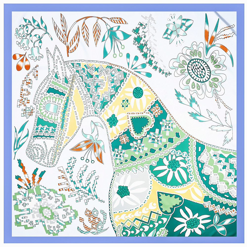 130cm Brand Women Scarves Desi - Scarf Silk Square recension och pris