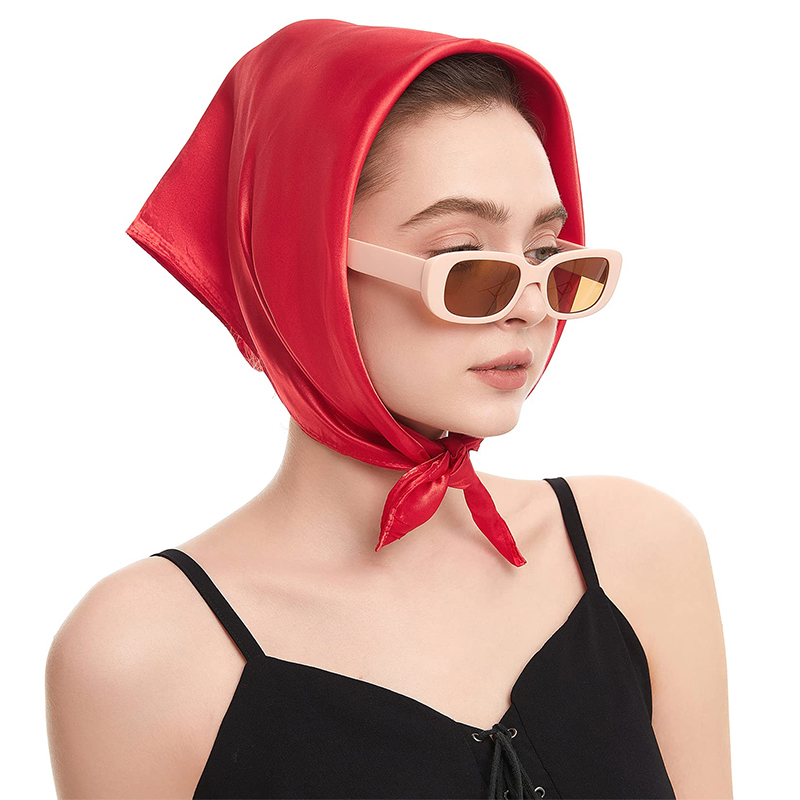2024 New Fashion Women Satin S - Scarf Silk Square recension och pris