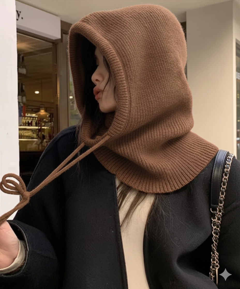Knitted Hooded Infinity Scarf  - Infinity Scarf Knit recension och pris