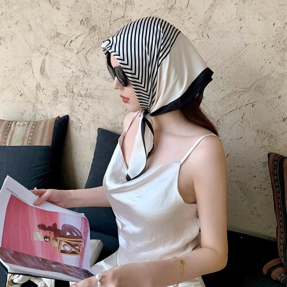 Fashion Satin Square Scarf for - Ascot Neck Scarf recension och pris