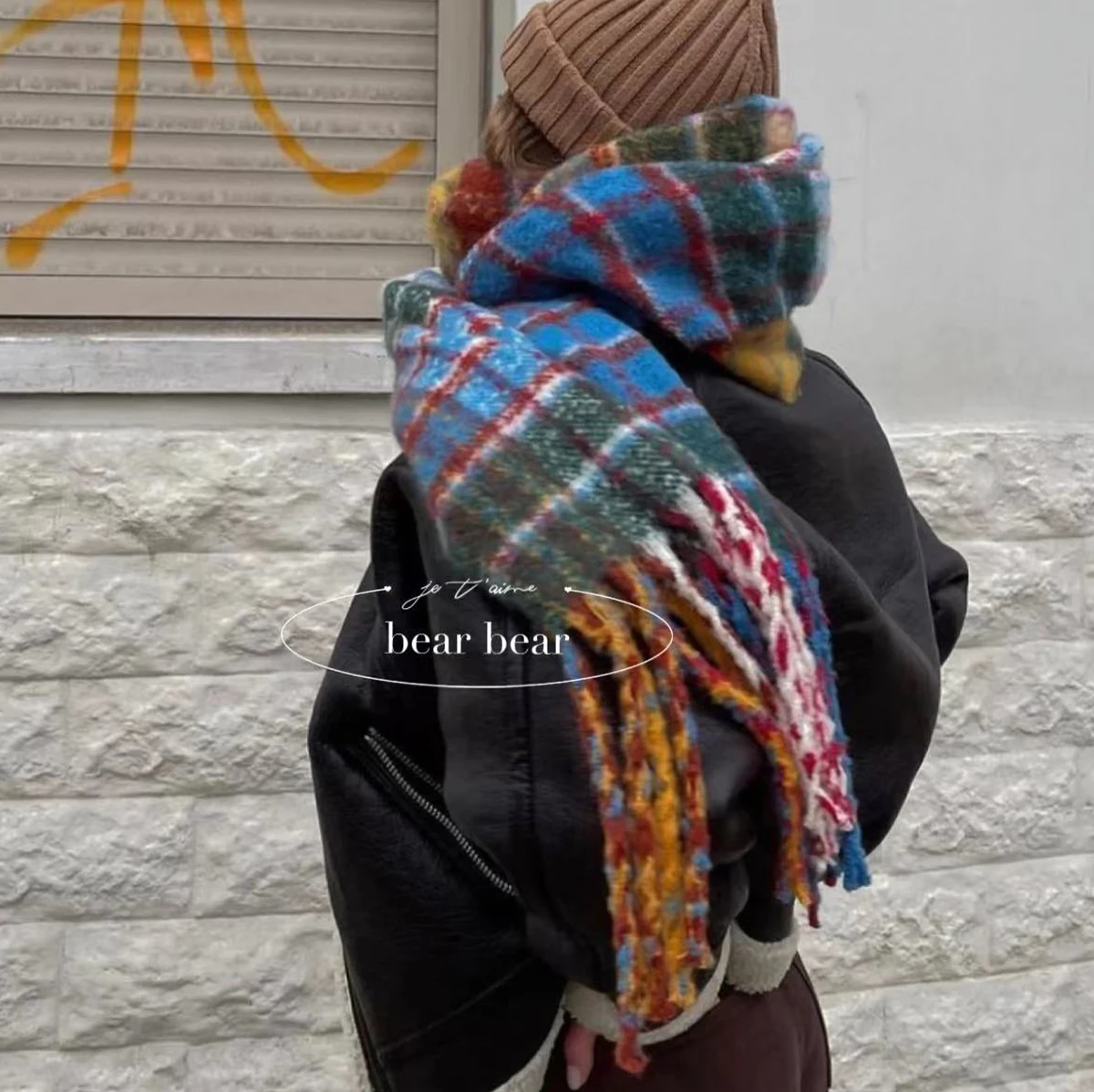 Vintage Colorful Plaid Cashmer - Muffler Men Wool recension och pris