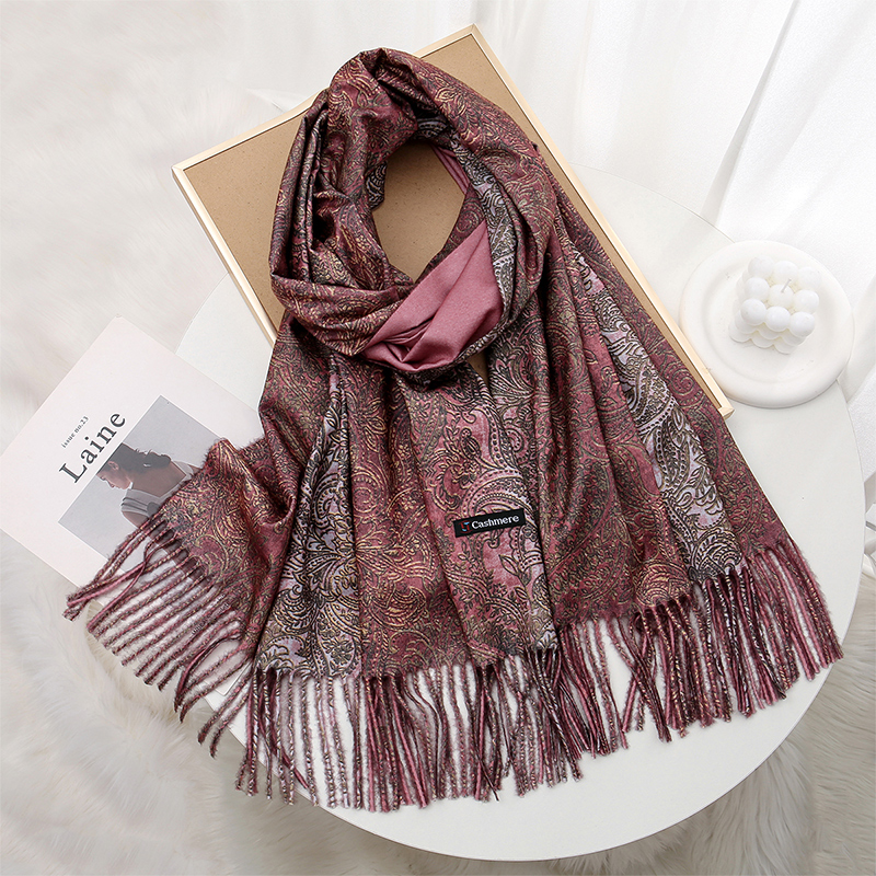 Luxury Paisley Pashmina Shawl  - Woven Scarf Blanket recension och pris
