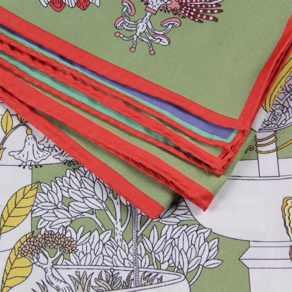 POBING Hand Rolled Twill Silk  - Scarf Silk Square recension och pris