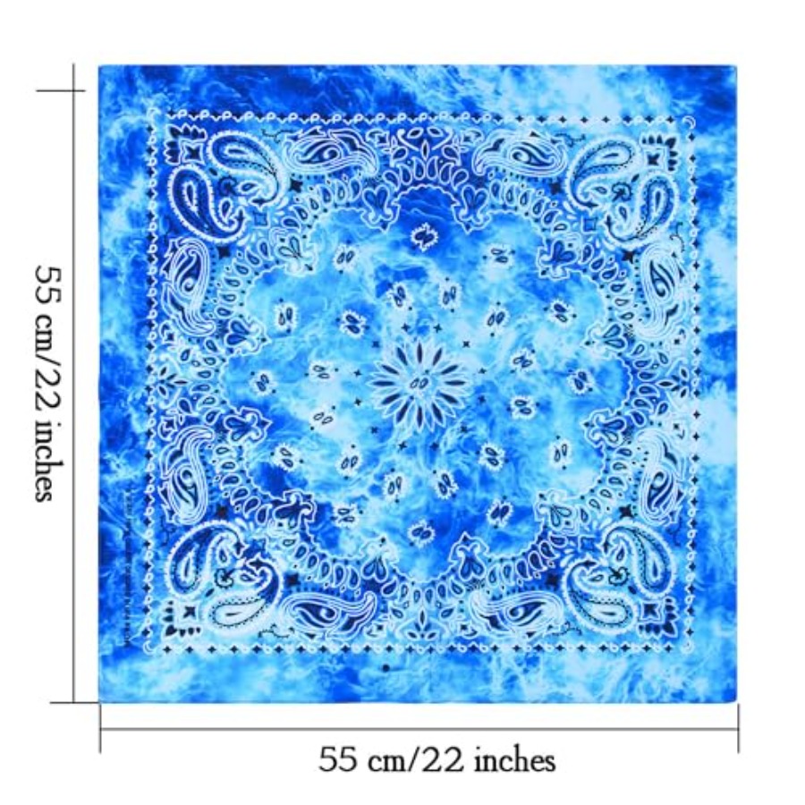 URATOT 6 Pack Tie Dye Bandana  - Handkerchief Cotton Men recension och pris