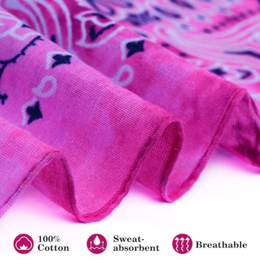 URATOT 6 Pack Tie Dye Bandana  - Handkerchief Cotton Men recension och pris