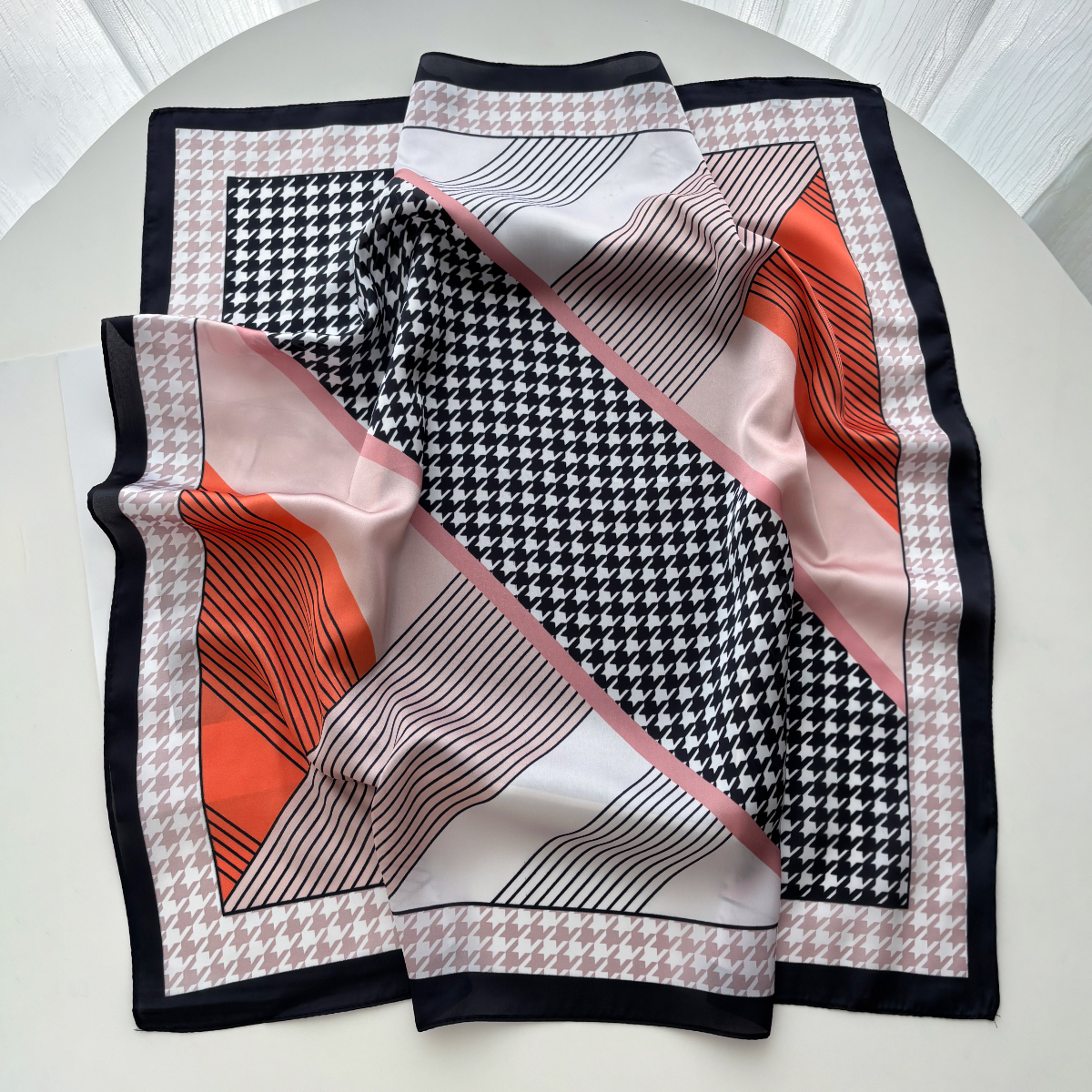 New Printed Square Scarf For W - Silk Neck Scarf recension och pris