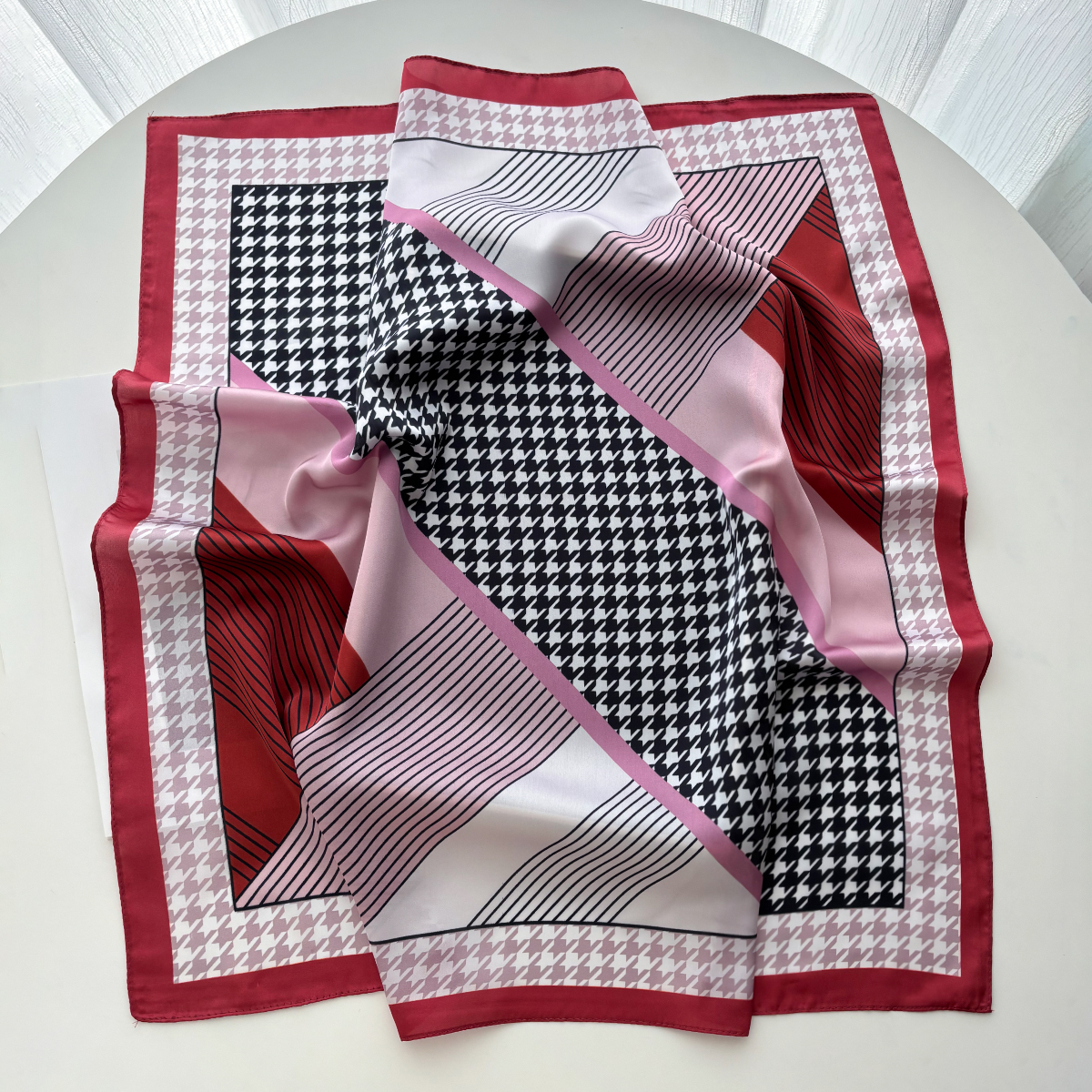 New Printed Square Scarf For W - Silk Neck Scarf recension och pris