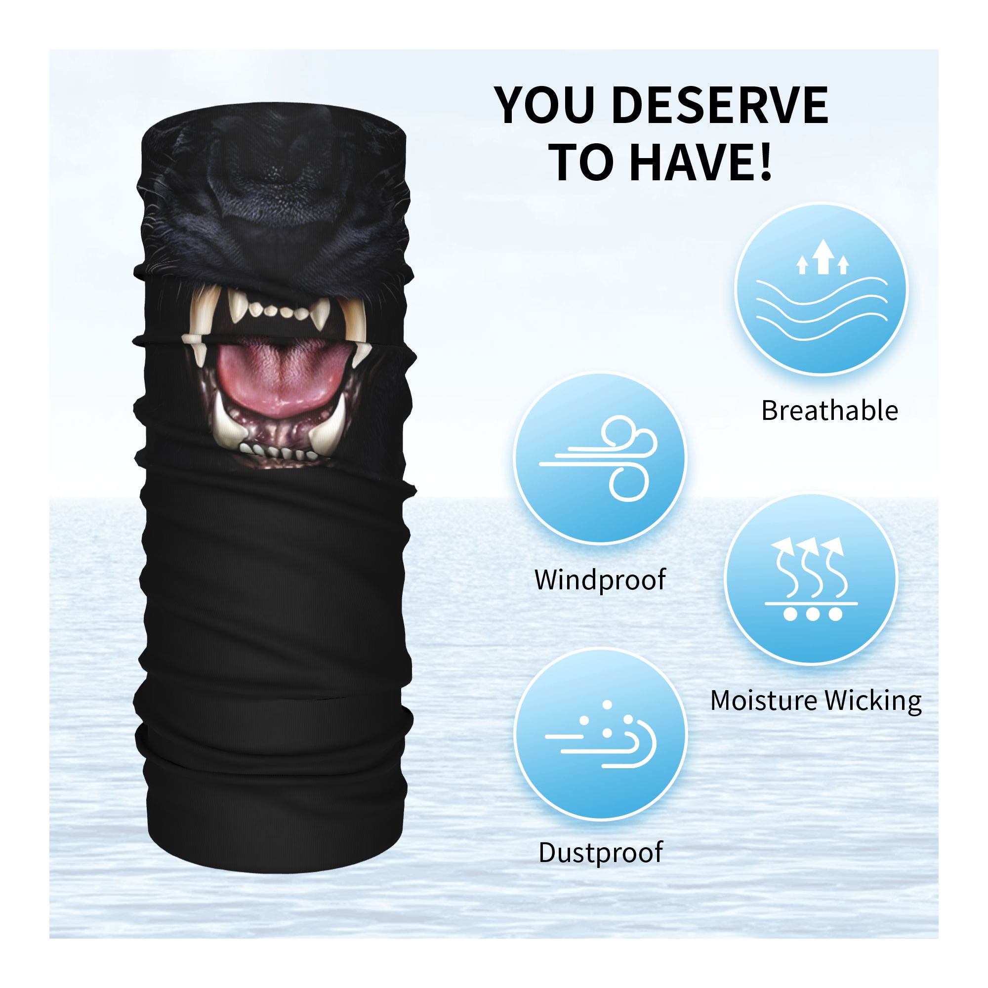 Custom Black Panther Animal He - Neck Warmer Tube recension och pris