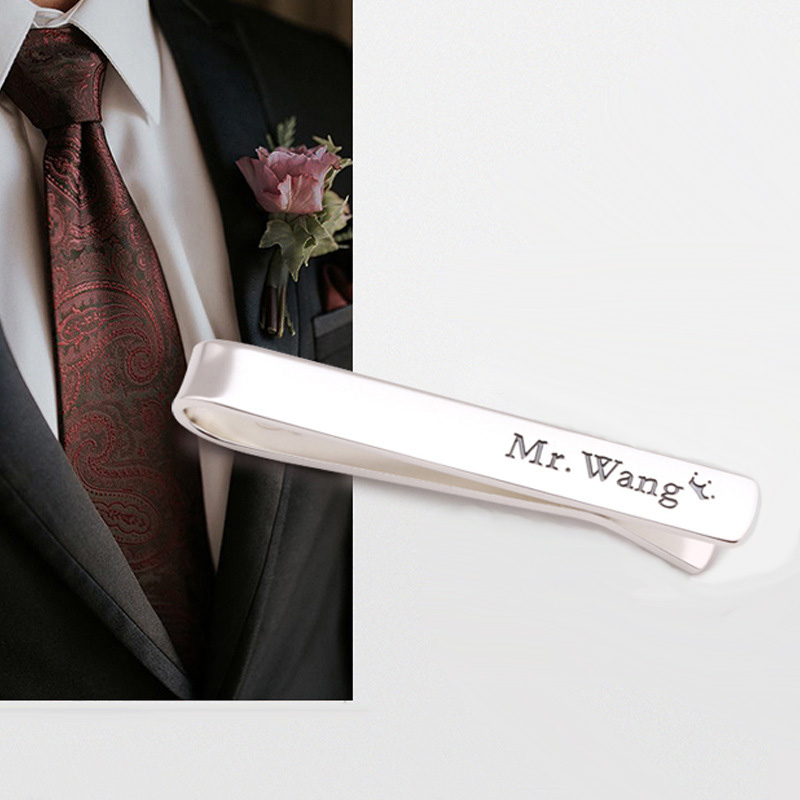 Amxiu Custom Name 925 Sterling - Tie Clip Silver recension och pris