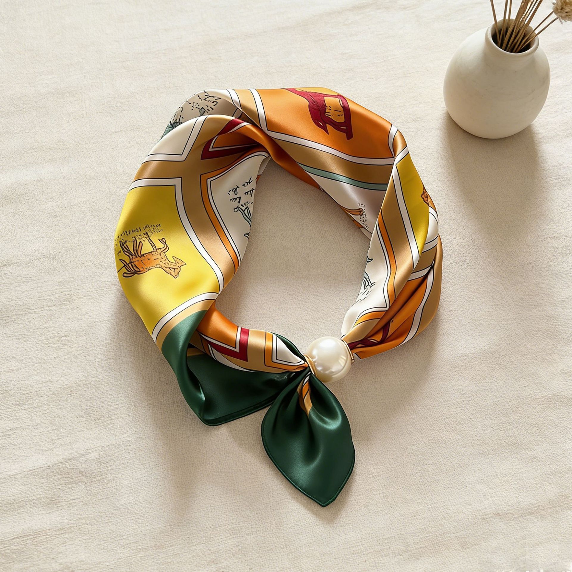 Scarf Chain Silk Lazy Magnetic - Ascot Neck Scarf recension och pris