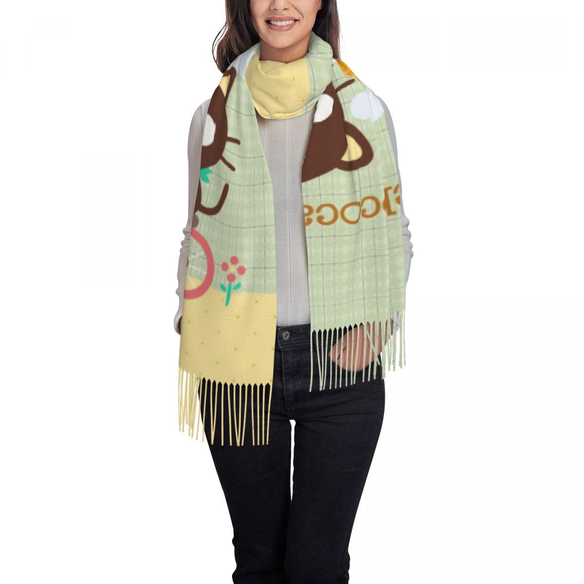 Chococats Kawaii Scarfs for Wo - Pashmina Wrap Large recension och pris