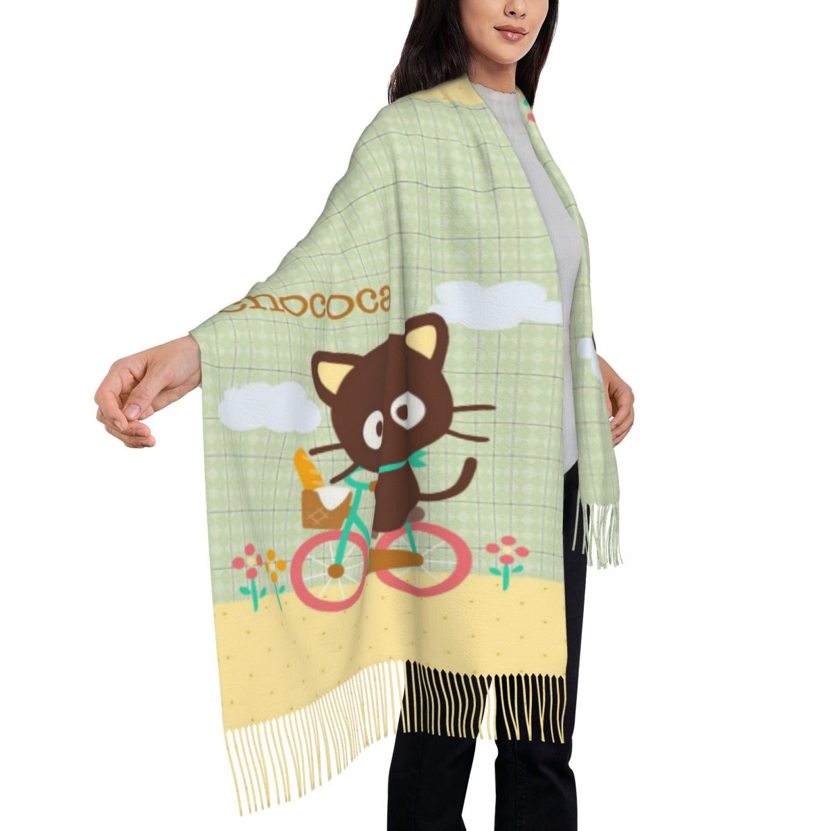 Chococats Kawaii Scarfs for Wo - Pashmina Wrap Large recension och pris
