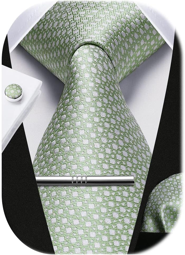 Classic Checkered Tie Set with - Pocket Square Set recension och pris