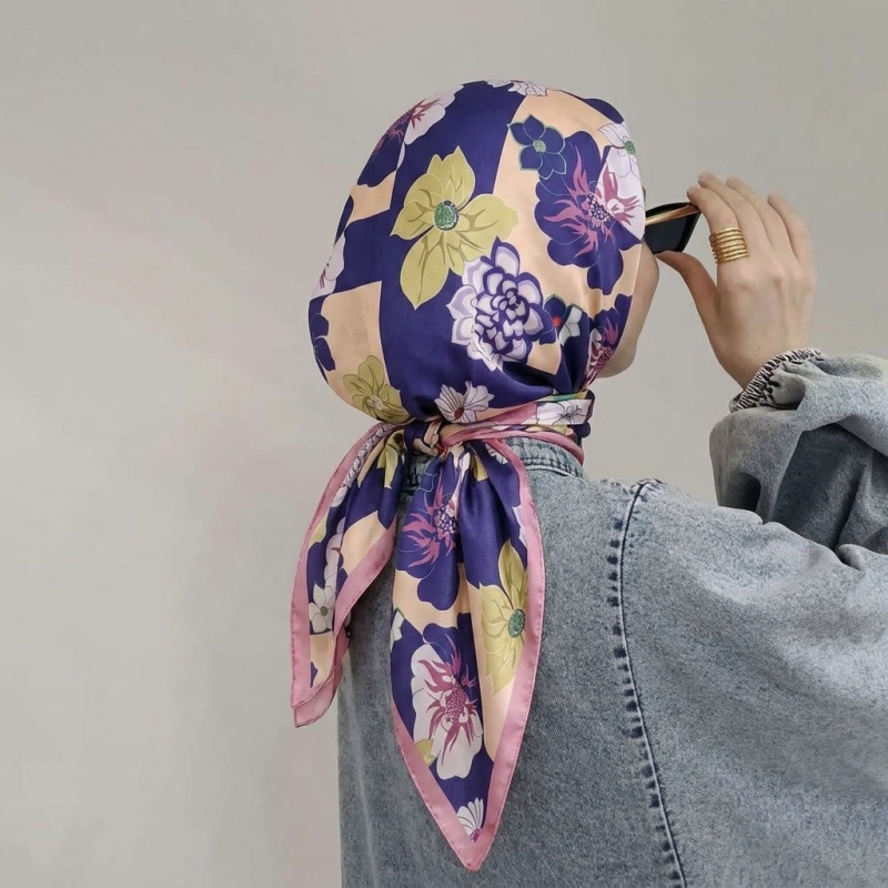 Print Silk Scarf Fashion Turba - Scarf Silk Square recension och pris