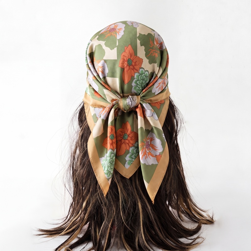 Print Silk Scarf Fashion Turba - Scarf Silk Square recension och pris