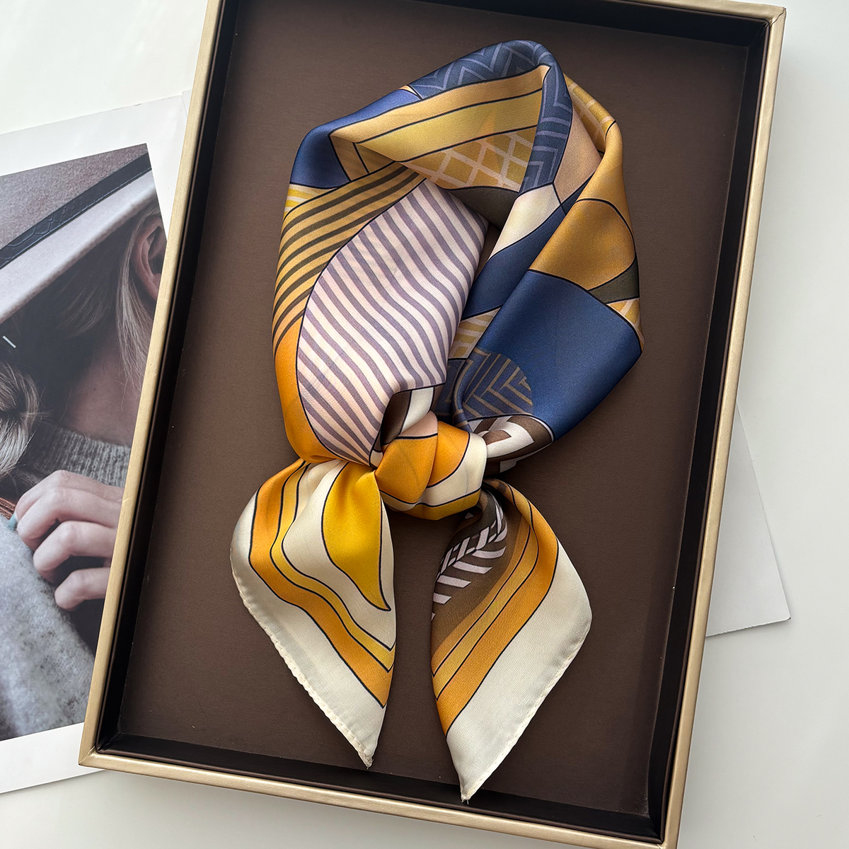 Luxury Square Scarf For Women  - Scarf Silk Square recension och pris