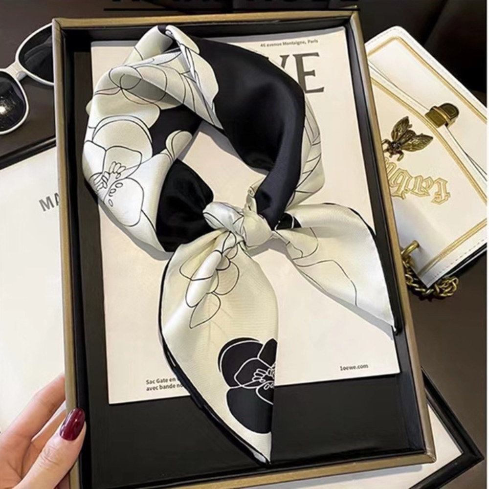 70×70cm Satin Square Scarf, Si - Scarf Silk Square recension och pris