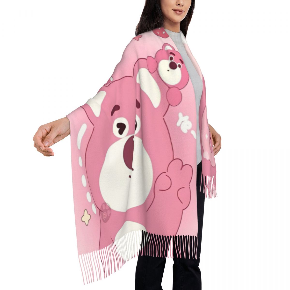 Lotso Pink Bear Women's Scarf  - Pashmina Wrap Large recension och pris