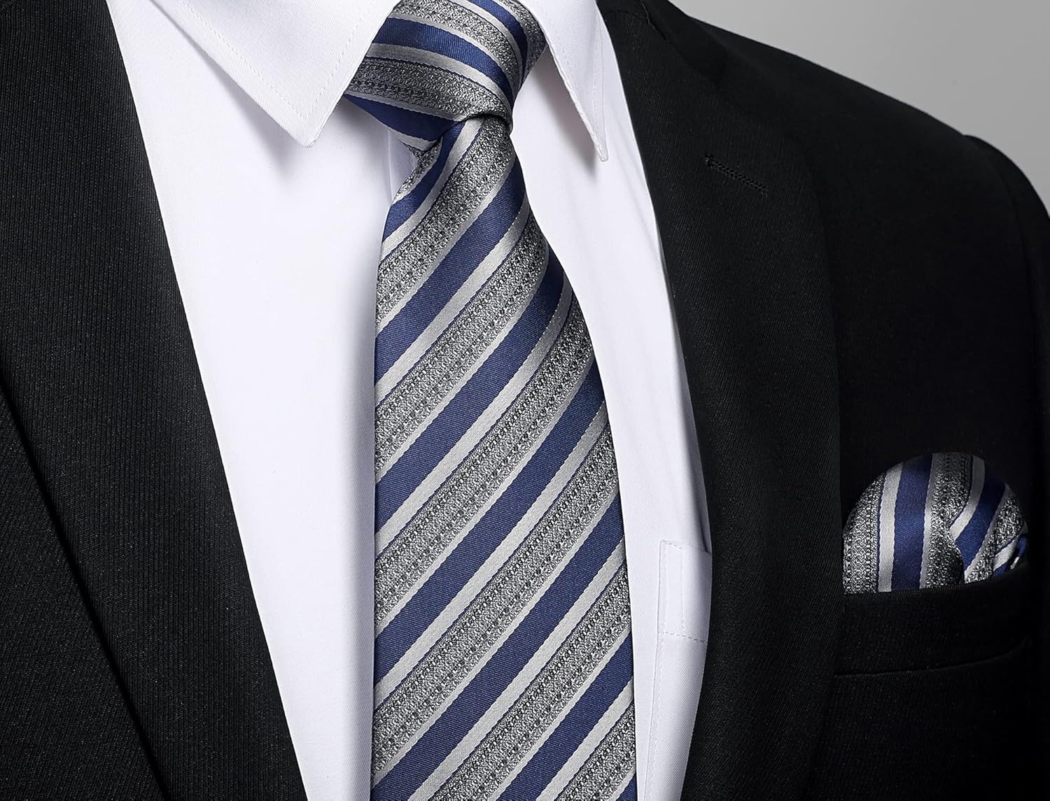Men's Stripe Tie & Pocket Squa - Handkerchief Cotton Men recension och pris