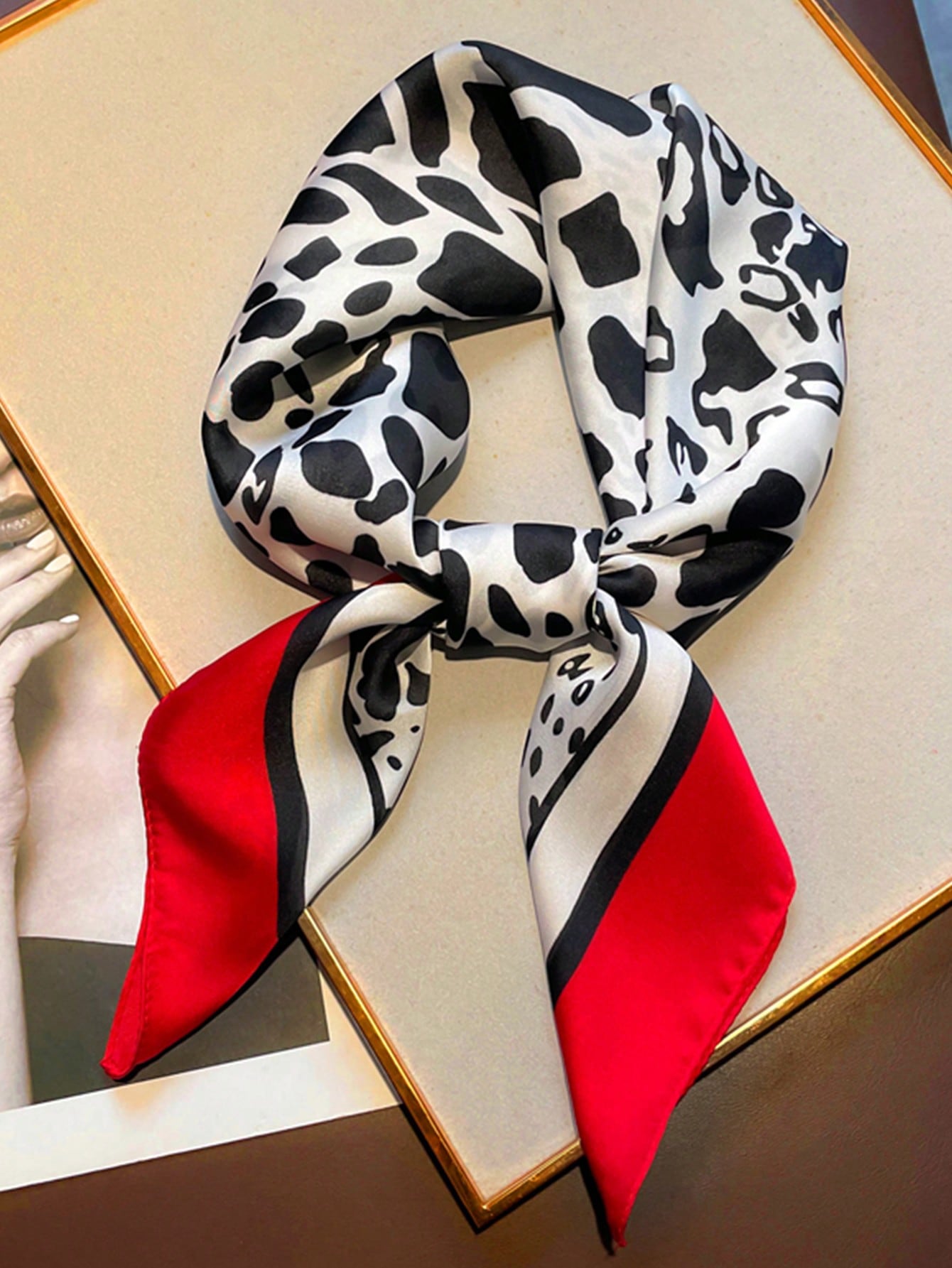 1pc Faux Silk Retro Leopard Pr - Bandana Cotton recension och pris