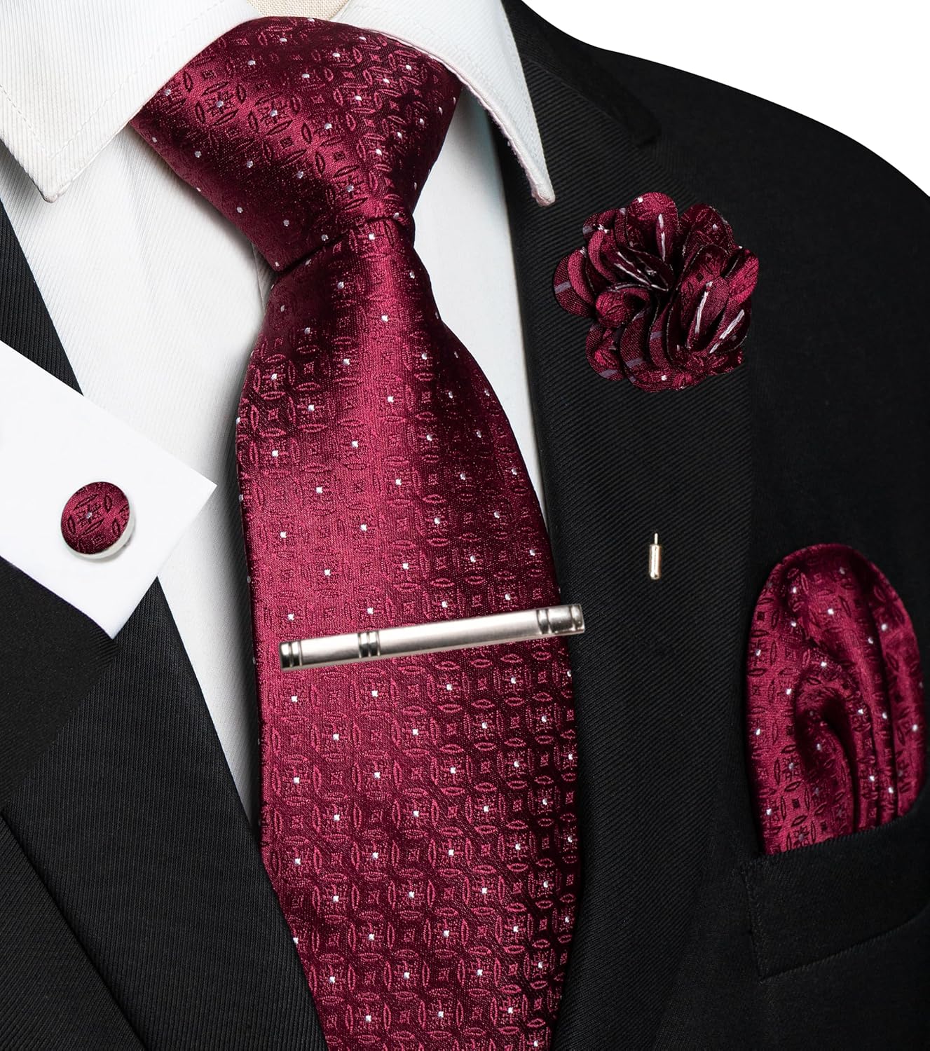 5PCS Men's Tie Set with Pocket - Pocket Square Set recension och pris