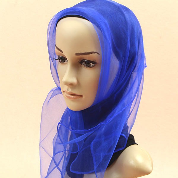 1pc 60x60cm Candy Colors Sheer - Ascot Neck Scarf recension och pris
