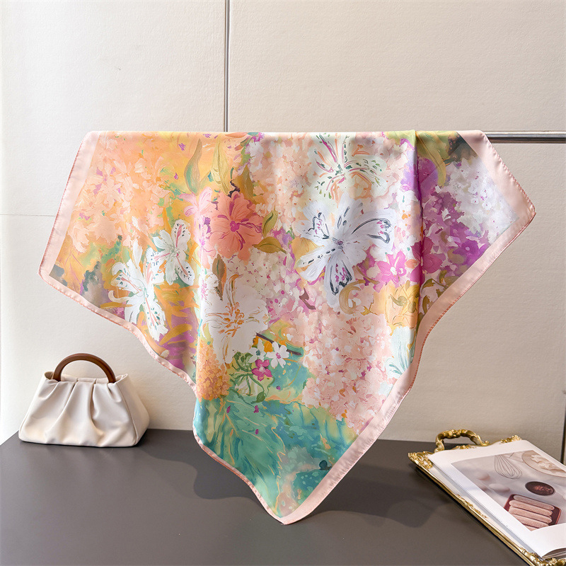 70*70cm Square Silk Scarf for  - Ascot Neck Scarf recension och pris