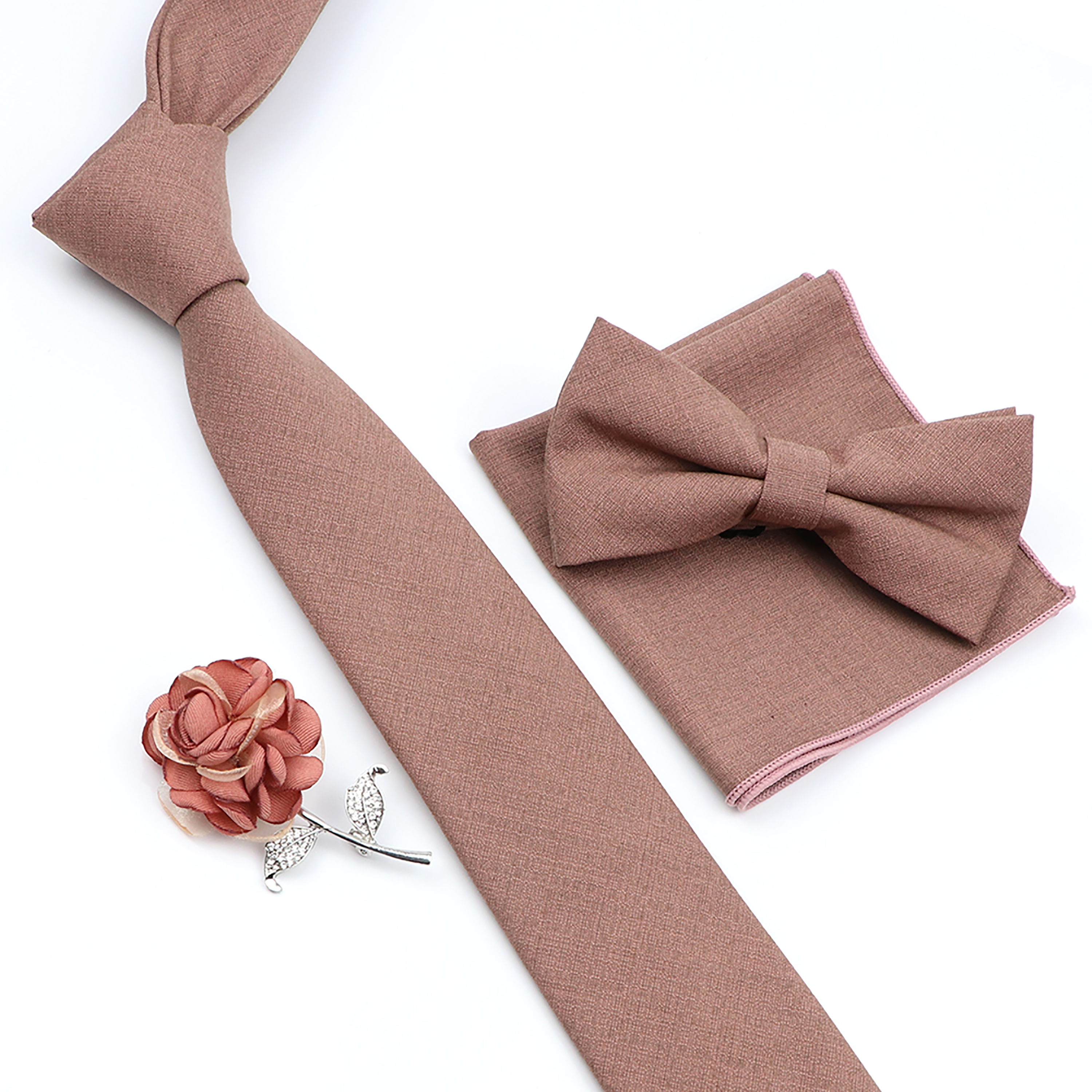Beautiful Solid Color Tie Broo - Skinny Tie Men recension och pris
