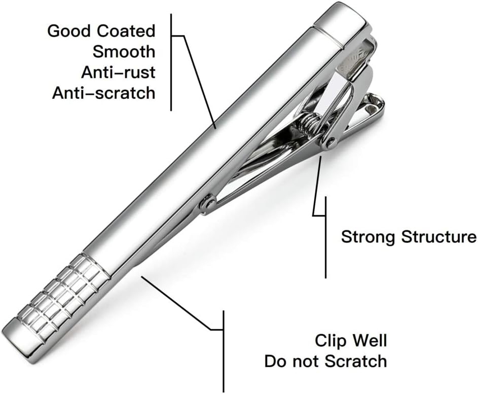 Classic Silver Tie Bar Set for - Tie Bar Set Gift recension och pris
