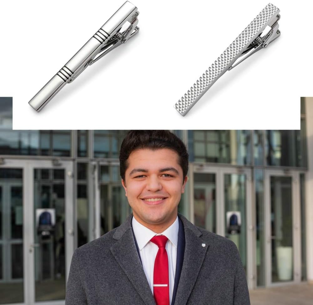 Classic Silver Tie Bar Set for - Tie Bar Set Gift recension och pris