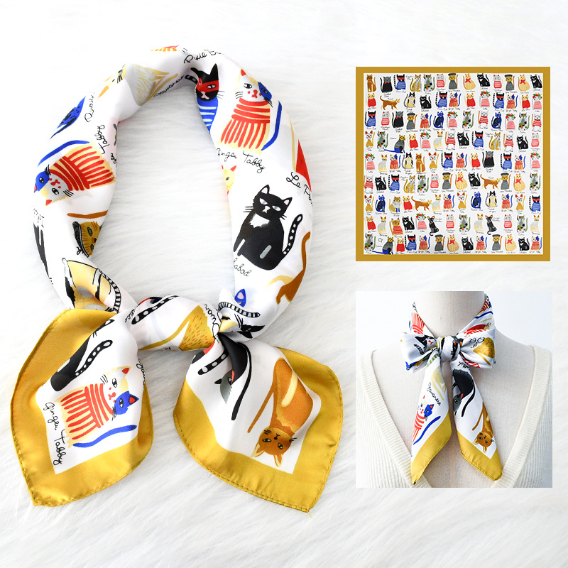 Luxury Silk Square Scarf Women - Scarf Silk Square recension och pris