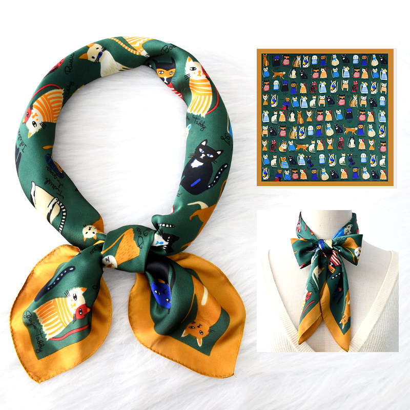 Luxury Silk Square Scarf Women - Scarf Silk Square recension och pris
