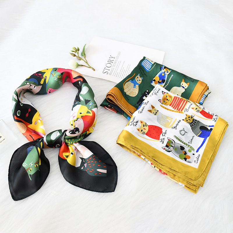 Luxury Silk Square Scarf Women - Scarf Silk Square recension och pris