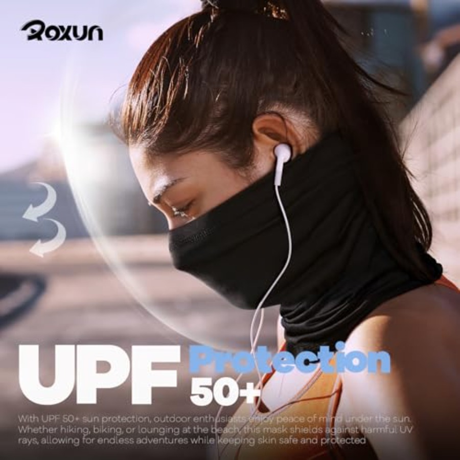 ROXUN 4 Pack Neck Gaiter, Cool - Face Scarf Mask recension och pris
