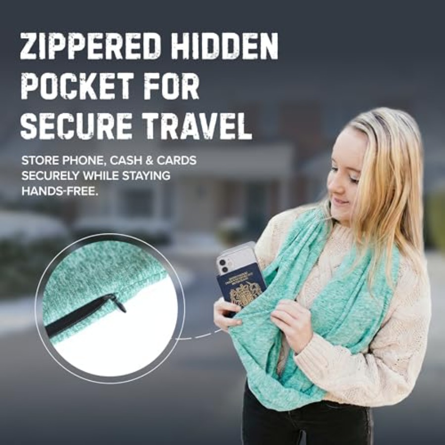 Infinity Travel Scarf Loop wit - Infinity Scarf Knit recension och pris
