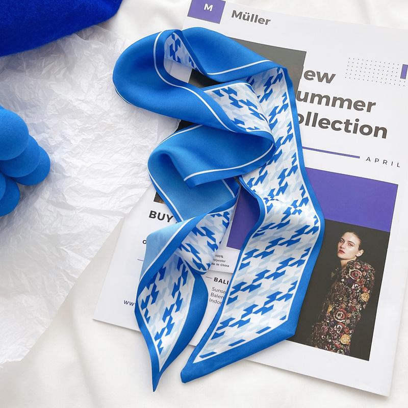 Klein blue silk scarf new chec - Silk Tie Striped recension och pris