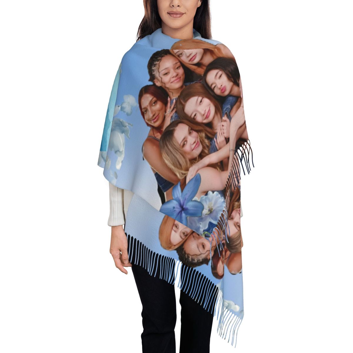 Katseye Kpop Scarf for Women W - Pashmina Wrap Large recension och pris