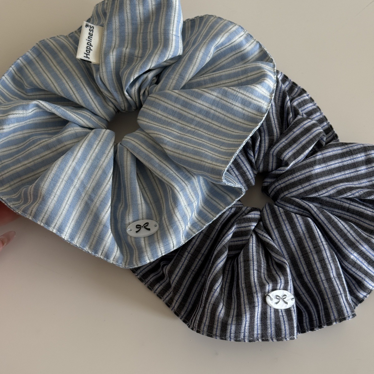Korea Fashion Stripe Hair Rubb - Silk Tie Striped recension och pris